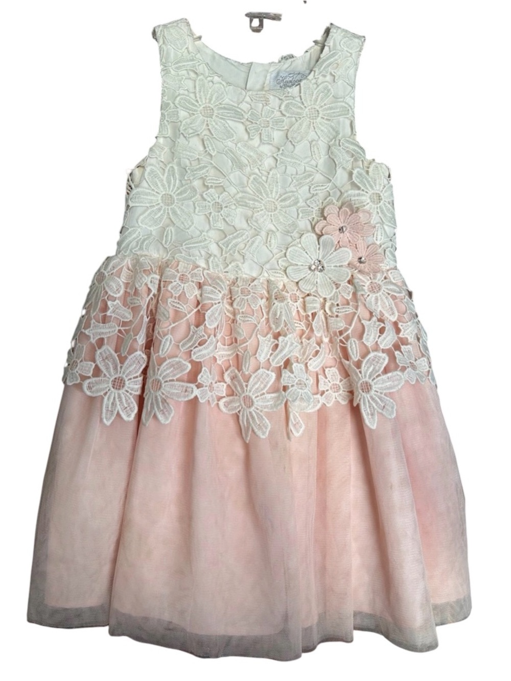 Heirloom by Polly Flinders
Girls Blush Pink Lace Tulle Dress Size 6X